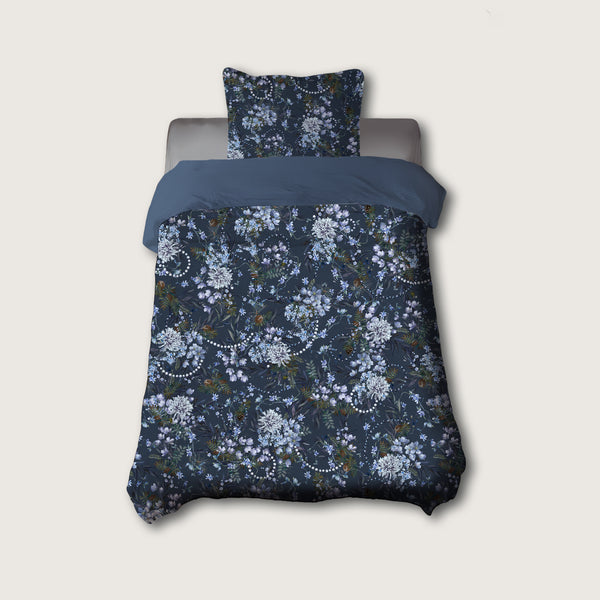 Blue florals gultas veļa 150x200