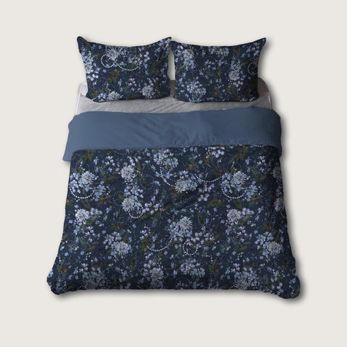 Blue florals gultas veļa 200x200