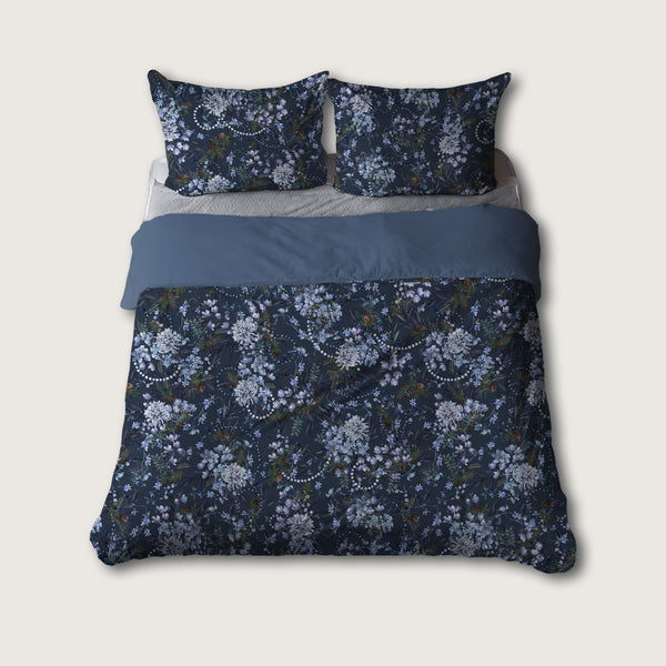 Blue florals gultas veļa 200x200