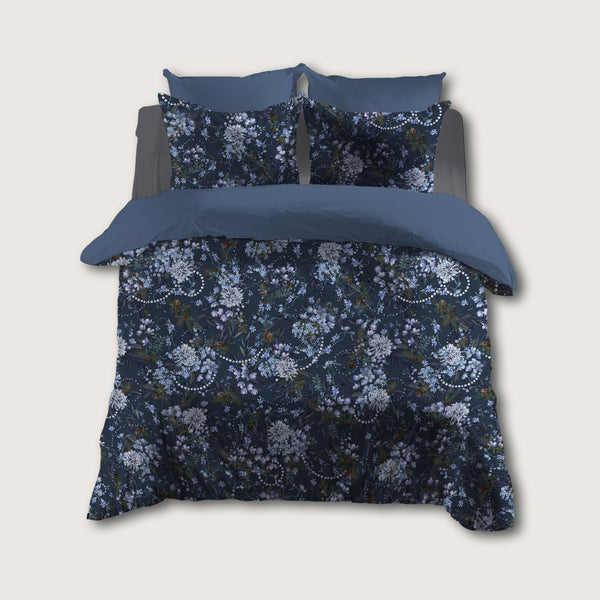 Blue florals gultas veļa 220x200