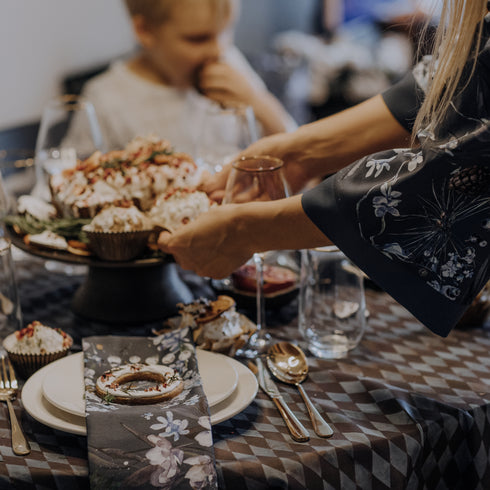 Zils Arlekīna galdauts