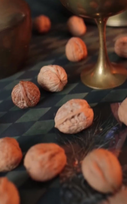 Tumši zaļš Arlekīna galdauts