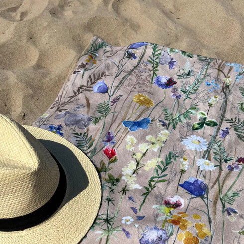 Bath & Beach Towel with Meadow print