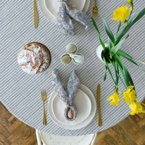 Watercolor striped tablecloth